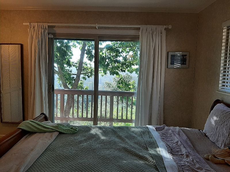 Master bedroom. View, door to balcony