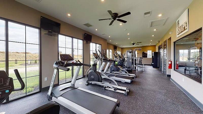 Access to community gym inside clubhouse included.