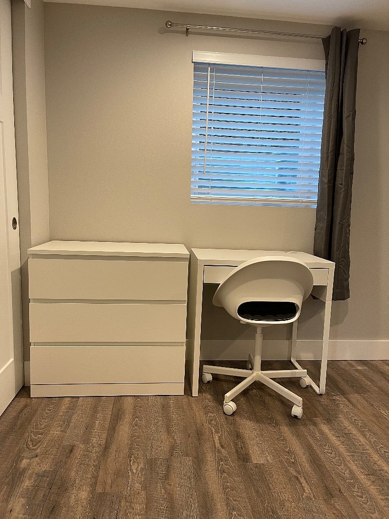 Bedroom 2- Dresser, desk & chair.