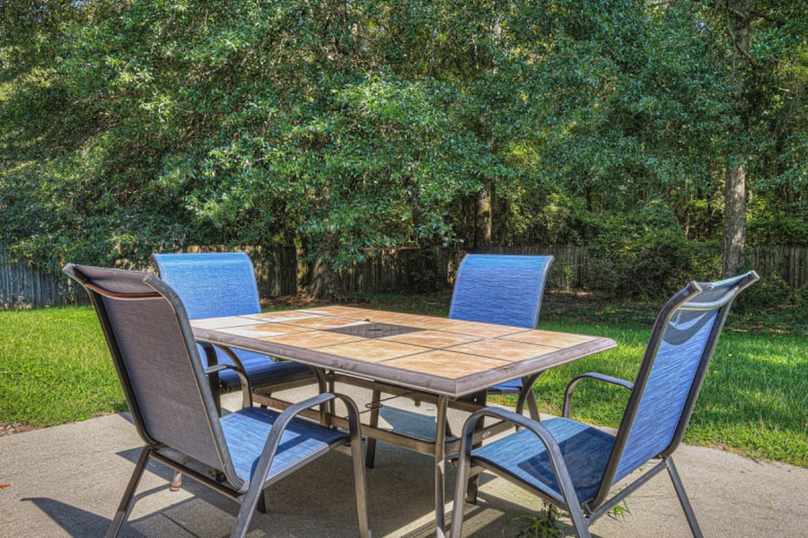 Back yard, and patio space.