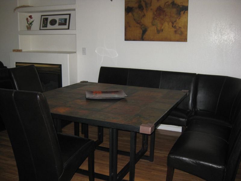 Corner dining area