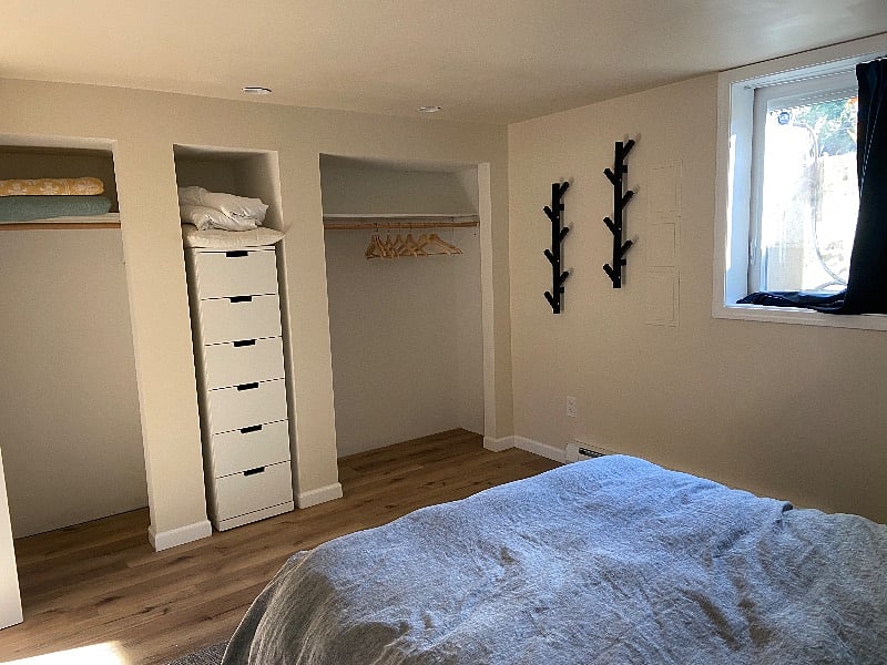 Plenty of closet space in the bedroom!