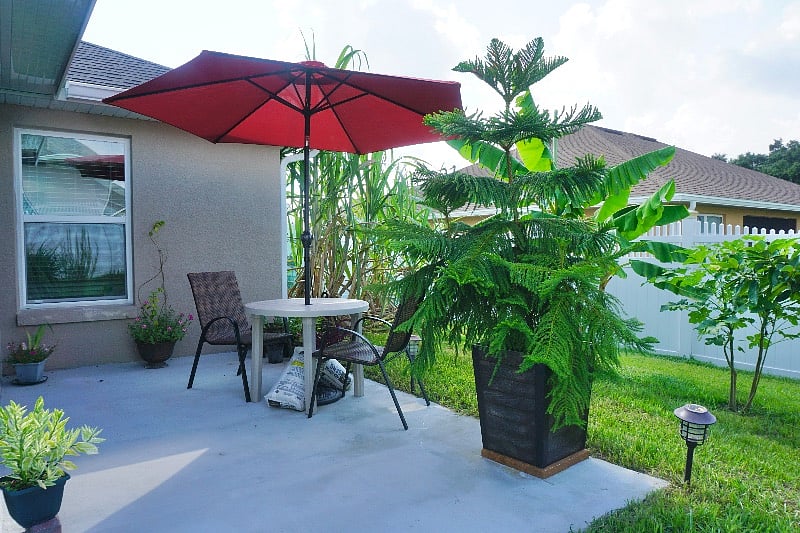 Directly outside the bedroom, nice quiet sitting area.