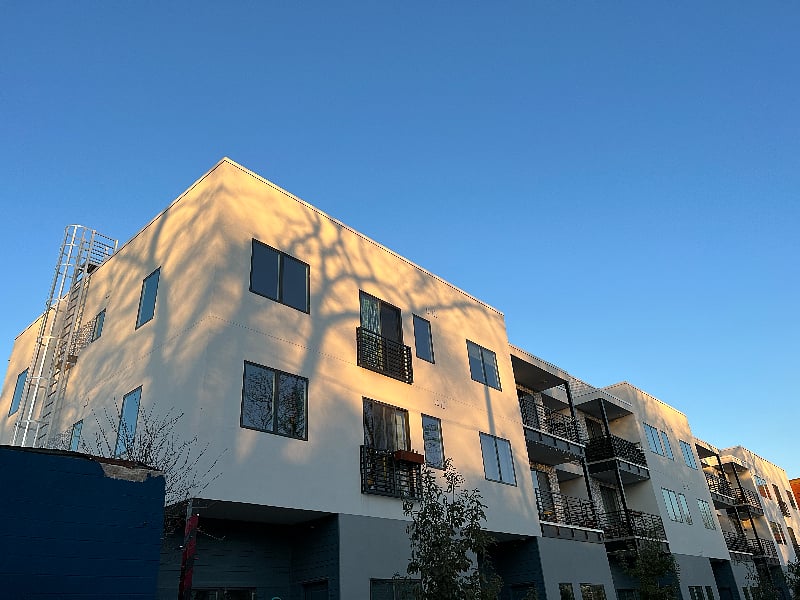 This 3-story condo was completed in 2020. The unit is on the first floor.