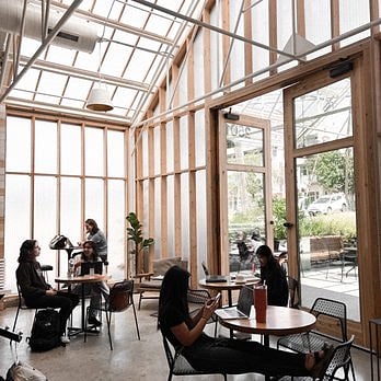 Enjoy local coffee roaster and shop Greater Goods. A quick walk to the other end of the street. Dogs are welcome!