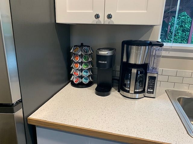 How do you take your coffee? Also an electric kettle for tea, hot chocolate, etc. 