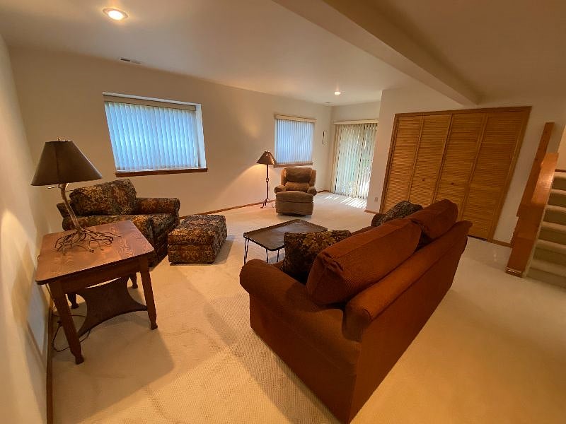 Finished Basement with Walk-Out to Furnished Patio.