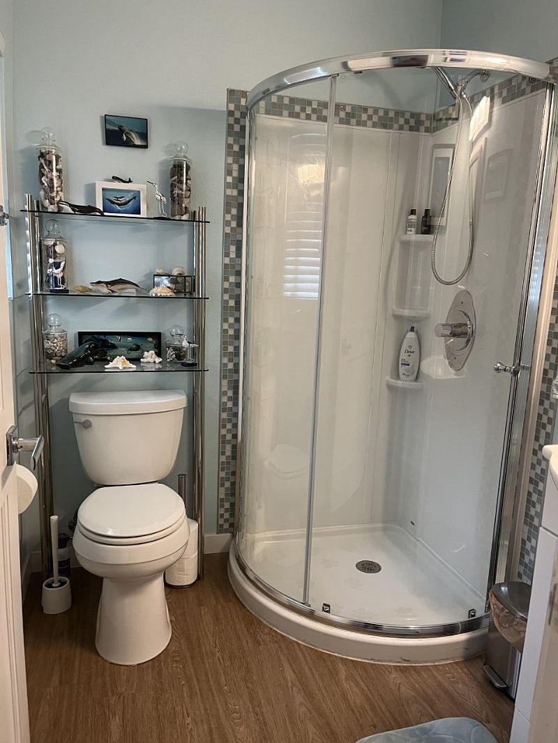 Private bathroom with shower and all toiletries. 