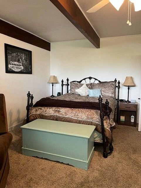 Queen size bed with new mattress, alarm clock and sounder for a good nights rest.