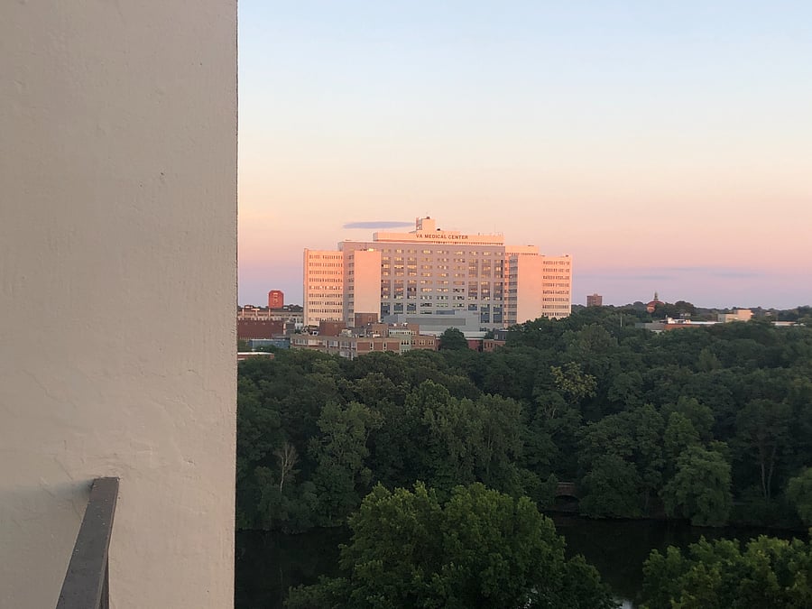 Looking South. The view from the balcony emphasizes Every Day is a NEW Day.