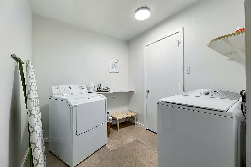 Laundry Room with Iron, Ironing Board, detergent, fabric softener, just to get you started.
