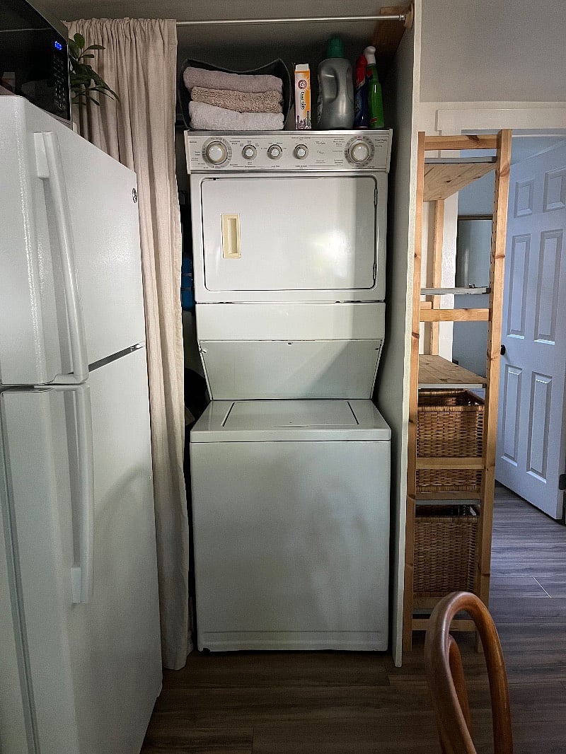 Newer washer and dryer have replaced this unit. Photo to show location.