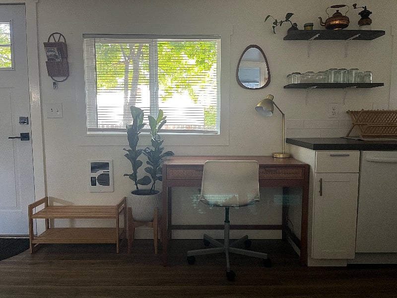 Dedicated workspace. TV can go here too.