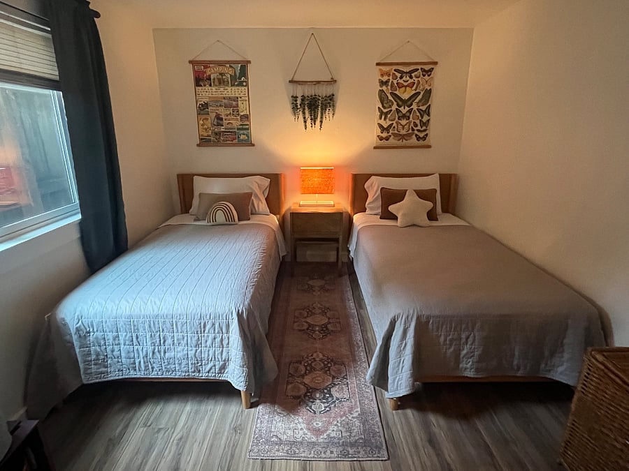 Two twin-size beds