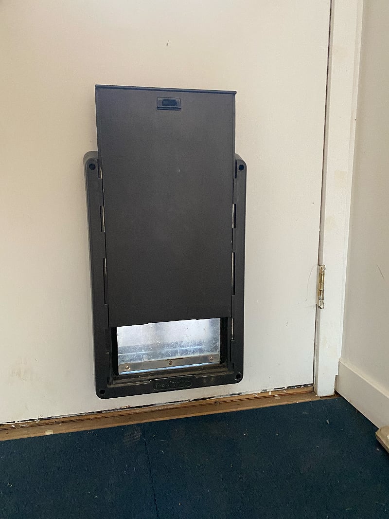 Doggy door for free access to fully fenced backyard! 