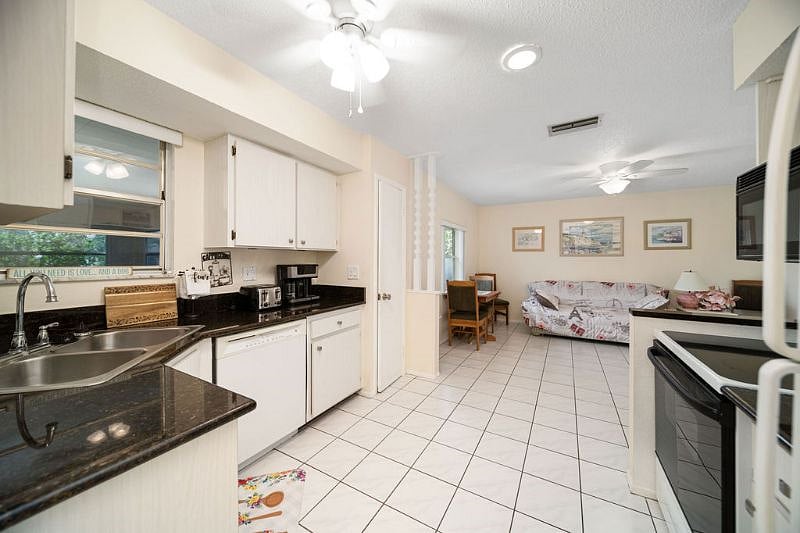 Kitchen space attached to family room