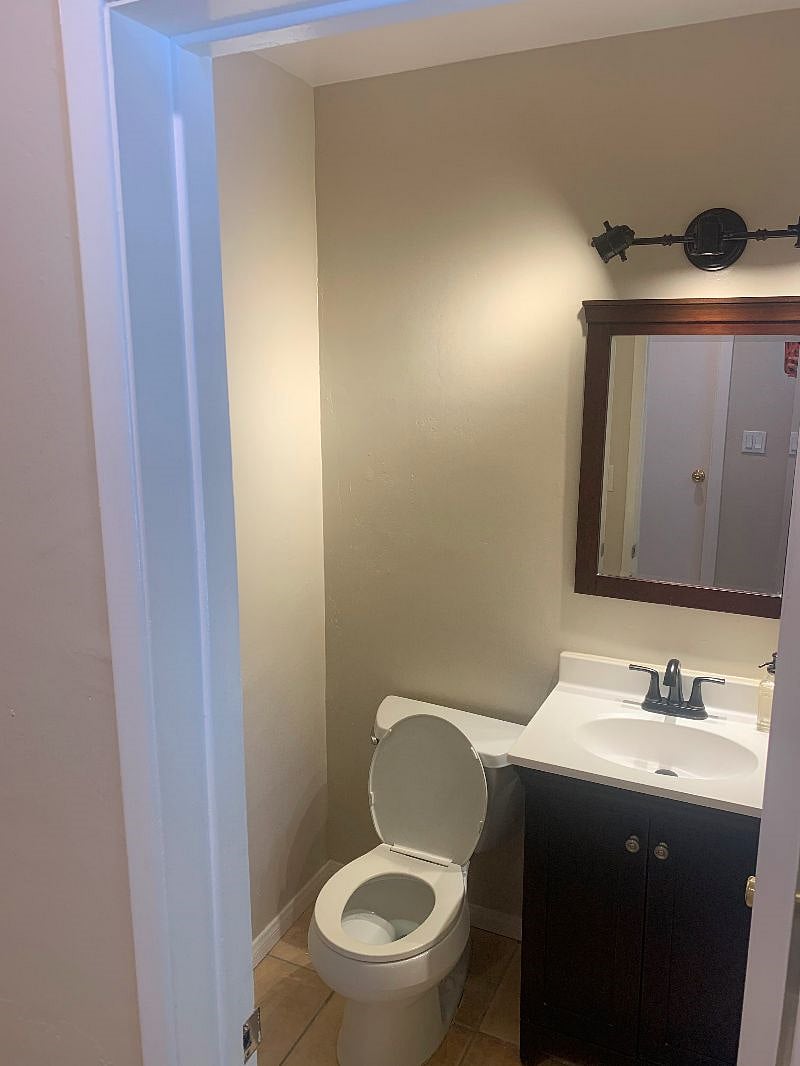 Own half bath.