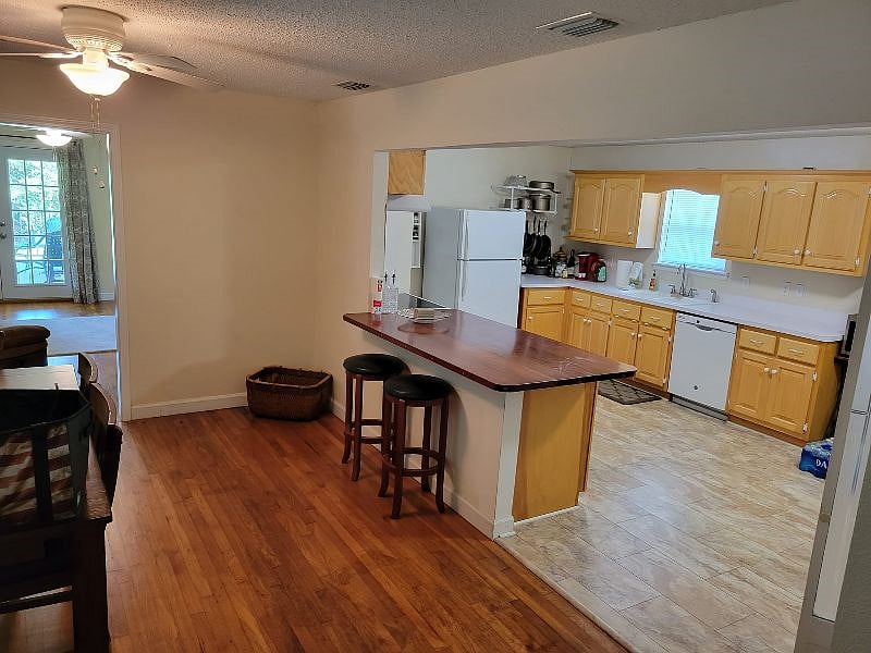 open kitchen with bar