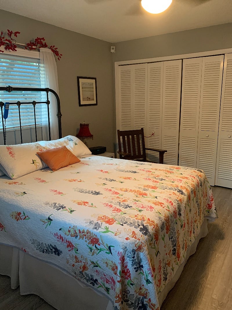Rocking chair, nightstand and closet