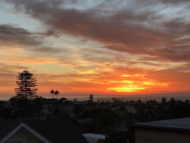 Sunset from the deck