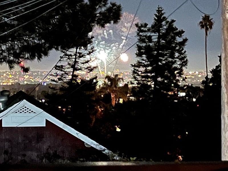 Seaworld Fireworks display from the deck