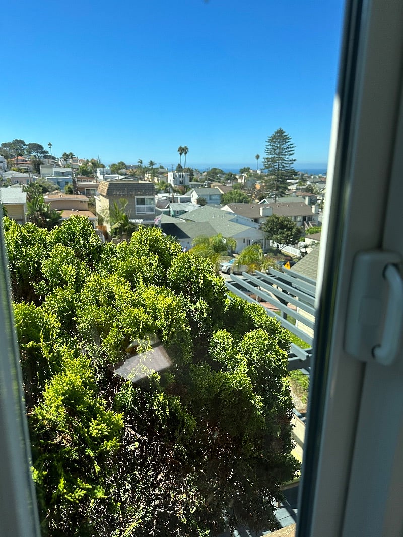 Ocean view from secondary bedroom window seat.