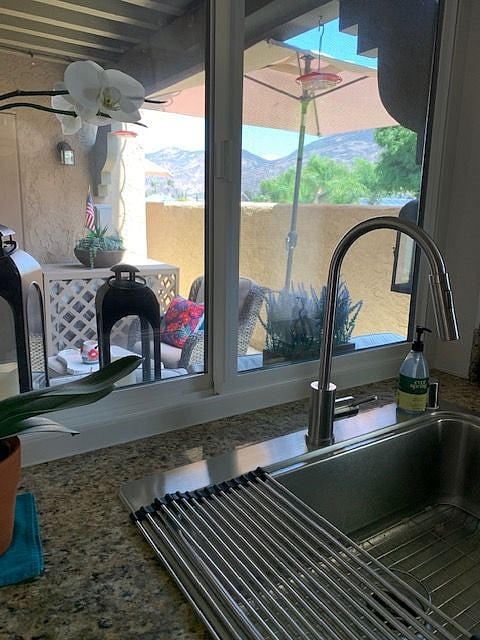 View of Cowles Mountain from kitchen