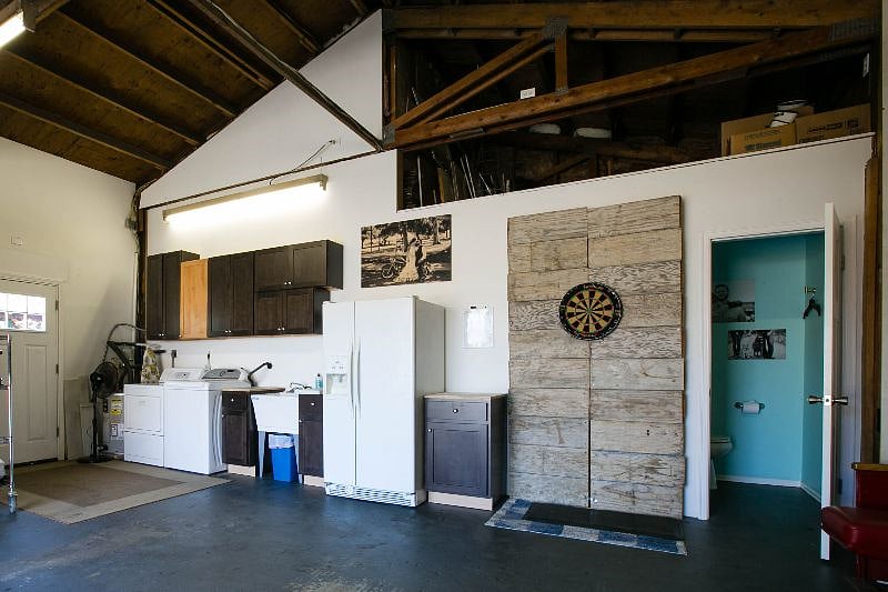 Laundry and Cabinet Storage in Garage