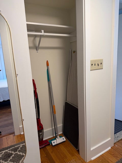 Spacious hallway closet