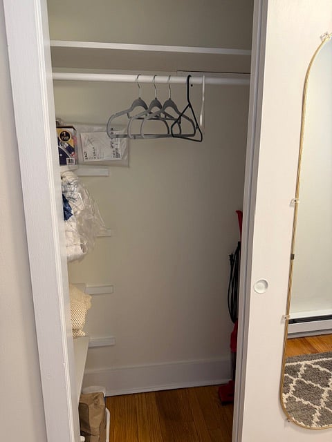 Spacious hallway closet