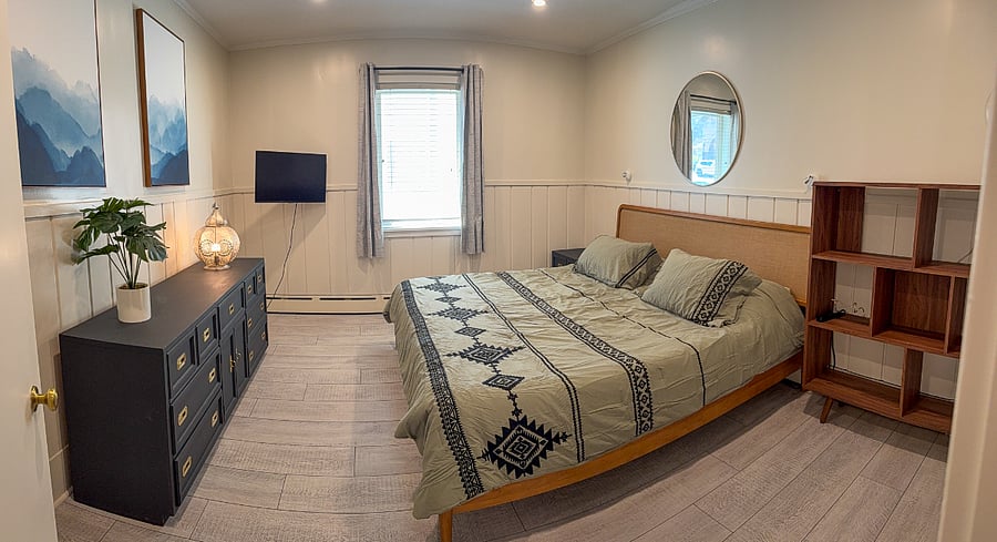 Bedroom with King sized bed