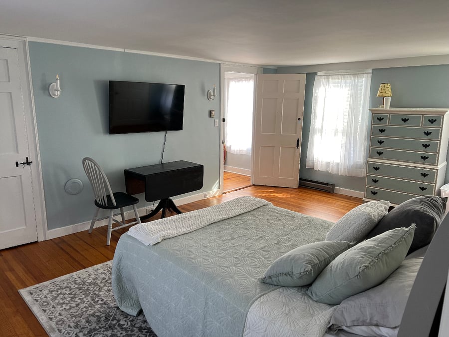 Your room has a new 50" Samsung Smart TV as well as a nice drop-leaf table.