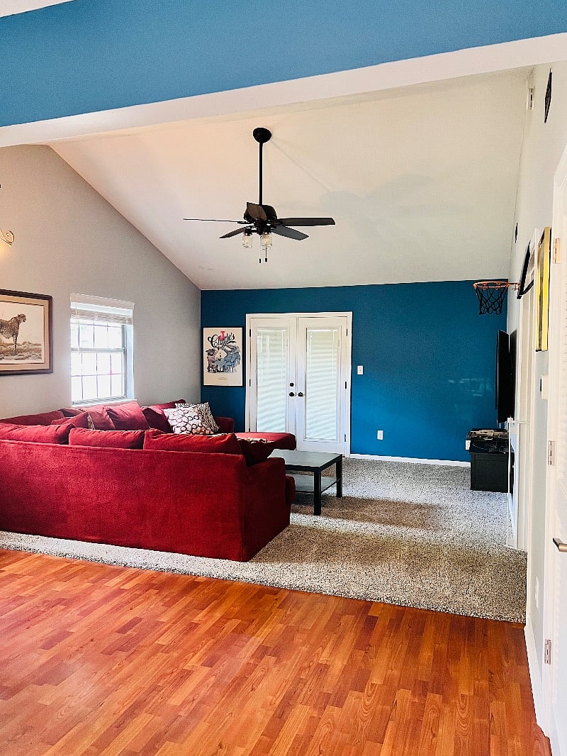 View of living room a few feet in from main entrance