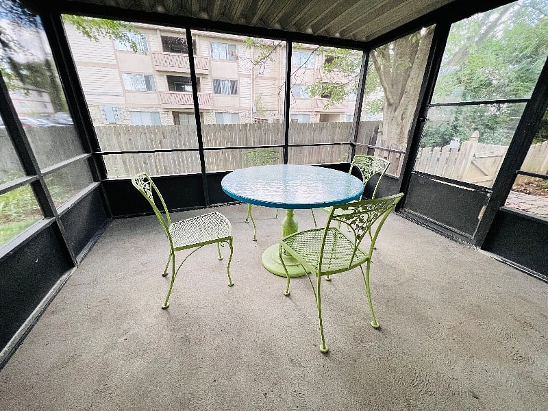 back patio with door 