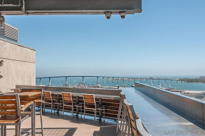 Top floor lounge overlooking San Diego Bay