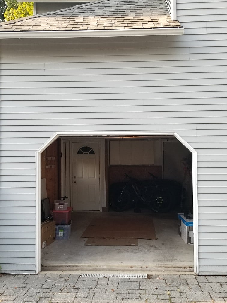 Garage bay included.