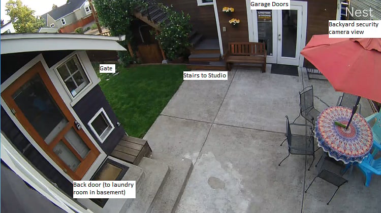 View from security camera.