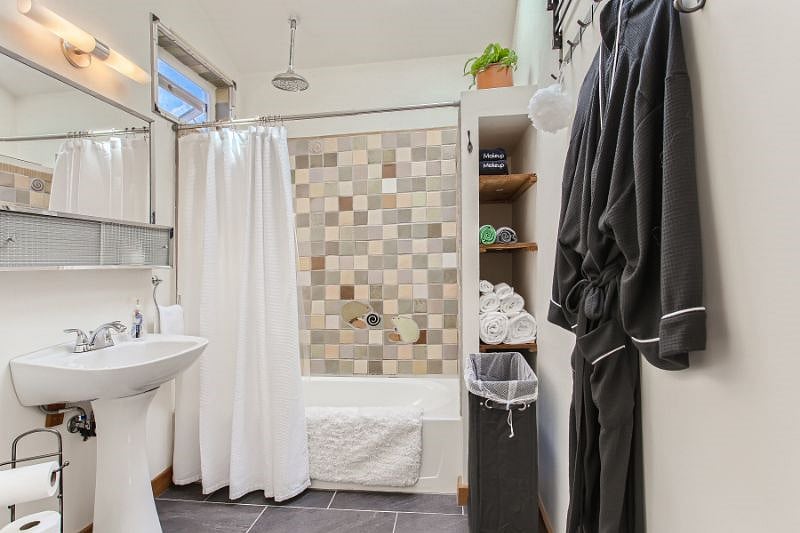 Fully stocked bath with tub/shower combo and dedicated 50 gal. water heater.