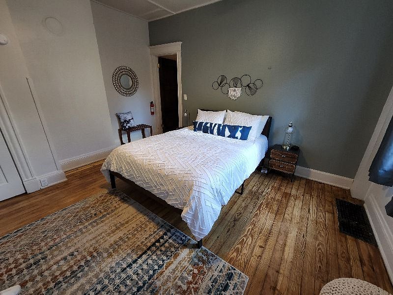 Only Bedroom
Bed and entrance to room from rest of the home view.