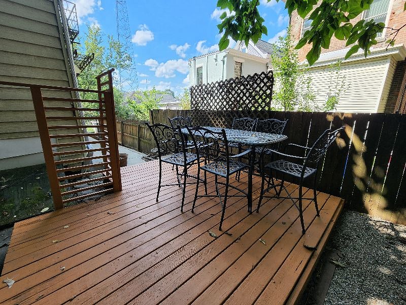 Shared Backyard Area for all three floors.