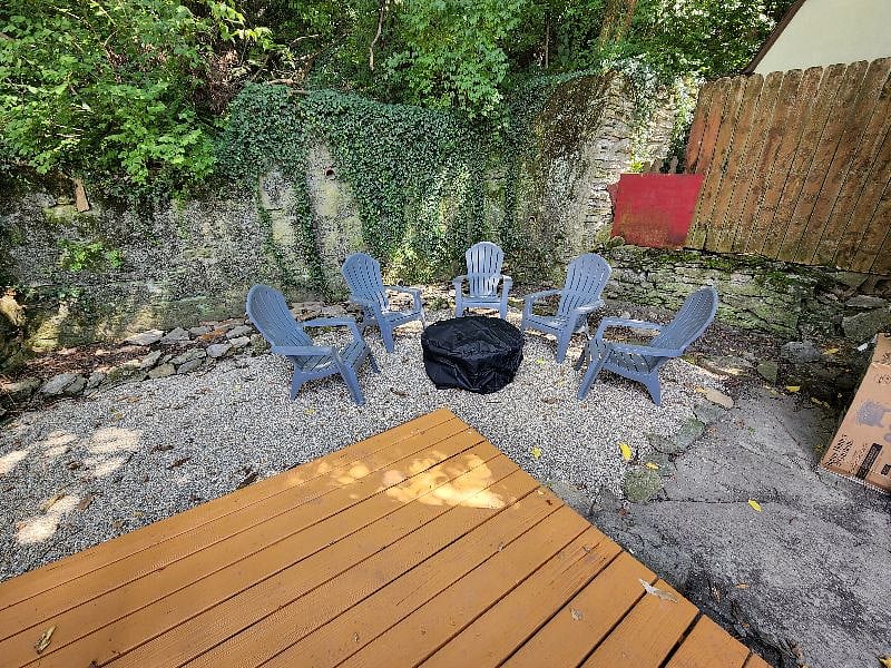 Shared Backyard Area for all three floors.