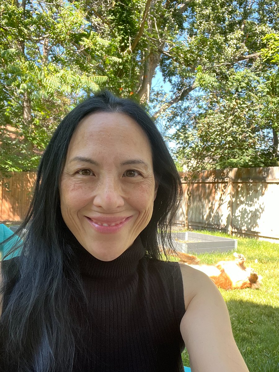 Me with my dog, Nala in the background