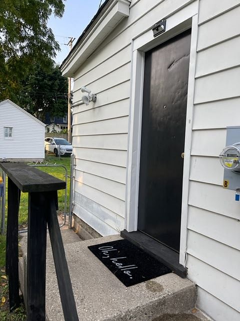 Entrance to upper unit apartment