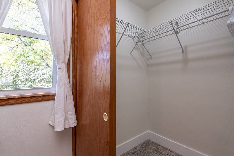 Walk in closet in primary