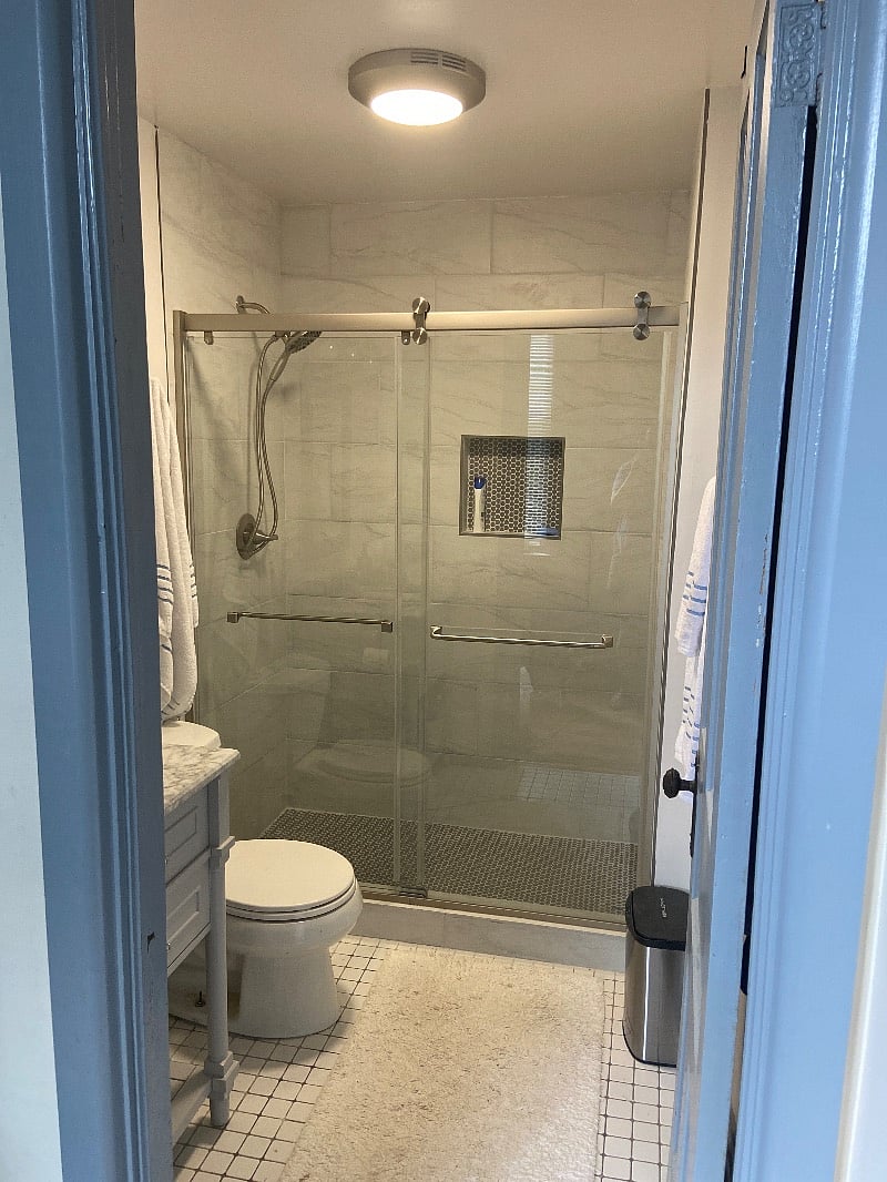 Recently renovated bathroom