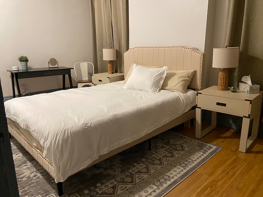 Main bedroom with work area