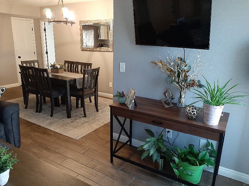 Dining area from living room