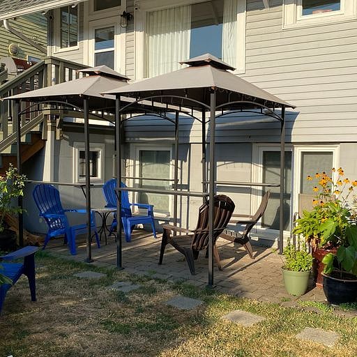 Shared outdoor seating (with firepits in the colder months!)