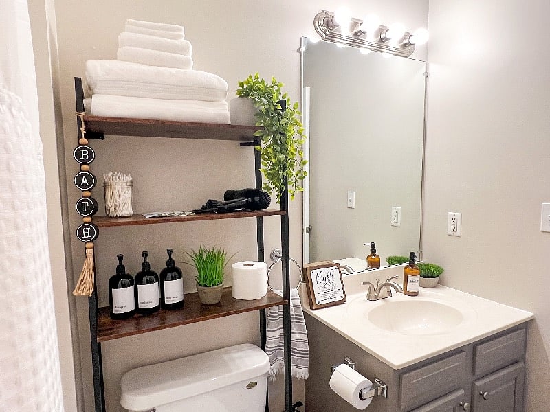 Extra toiletries provided include shampoo, conditioner, body wash, makeup remover wipes, Q-tips, and hair dryer!