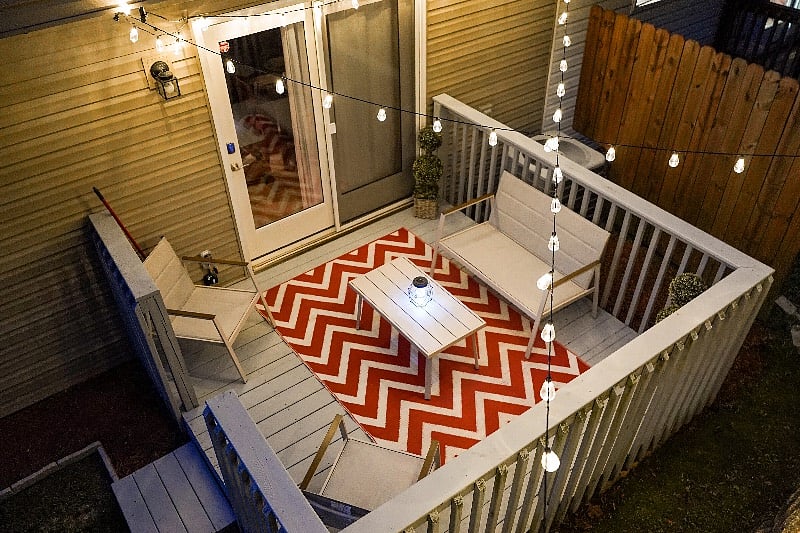 Make sure you enjoy the patio at night!